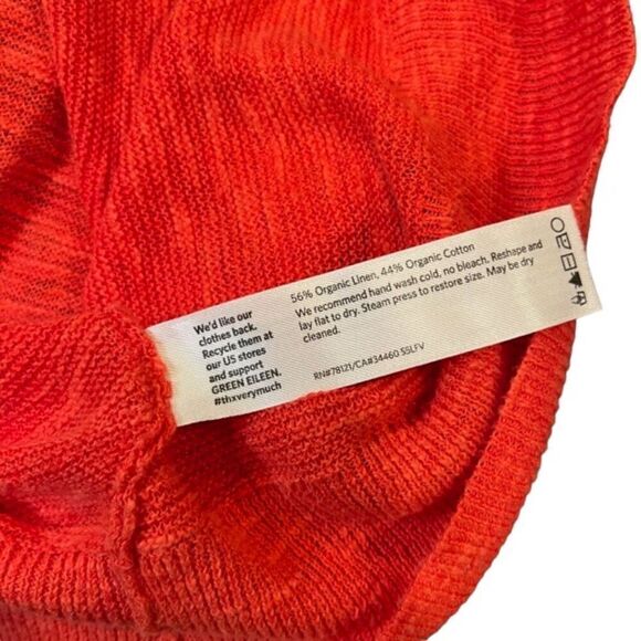 Eileen Fisher Organic Linen Blend Lightweight Sweater V-Neck Tunic Length Size M - Picture 7 of 7